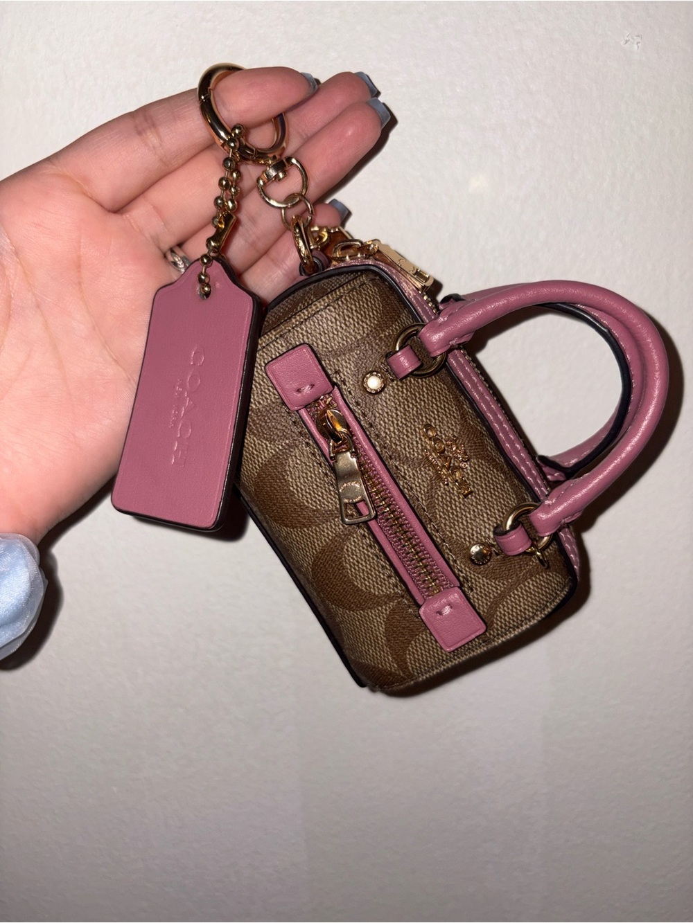Coach mini Rowan keychain